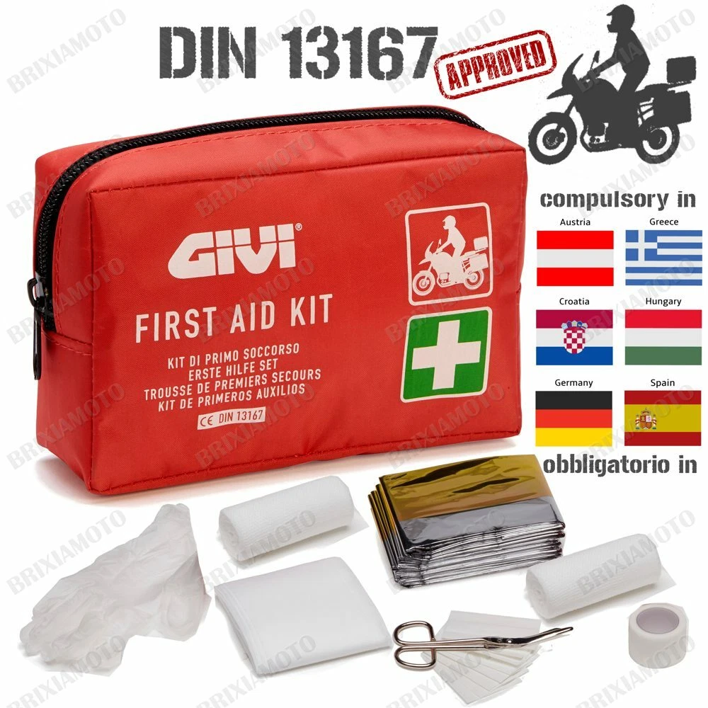 Motorcycle first aid kit according to DIN 13167 : : Automotive