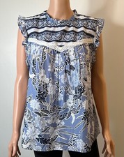 Women's Floral Sleeveless Round Neck Casual Summer Tops Size XL