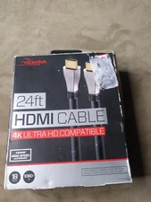 Rocketfish - 24ft 4K Ultra HD Compatible In-Wall HDMI Cable - Black