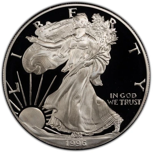 1996 P $1 American Silver Eagle Us Mint Proof Coin 1 oz .999 Fine OGP COA BOX