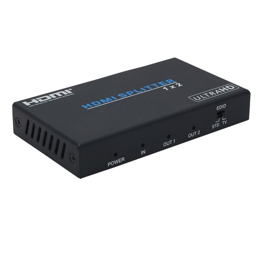 18Gbps 1 In 2 Out HDMI Splitter Video Splitter LAN Switch Video Switcher Adapter - Picture 8 of 9