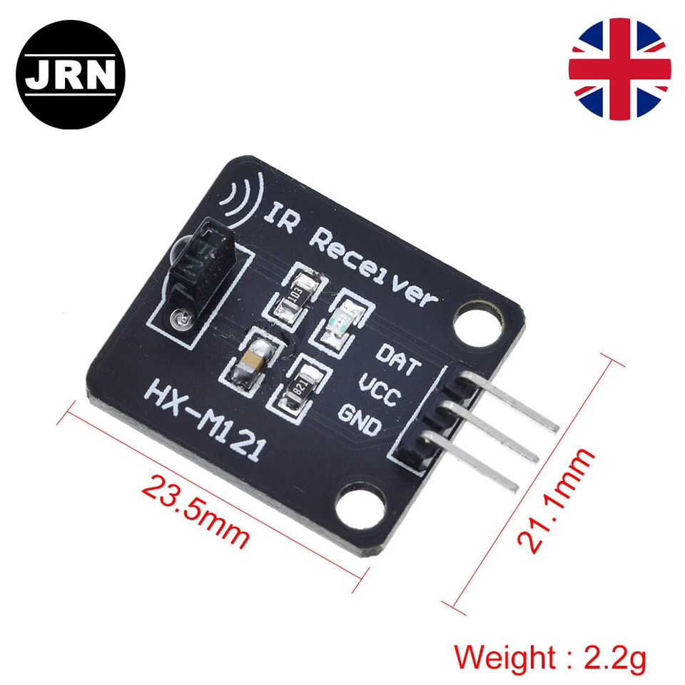 Infrared Remote Control 38KHz with IR Transmitter Receiver Module for Arduino UK - Image 4 of 4