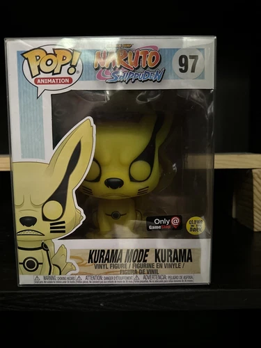 Naruto Shippuden Funko Pop Kurama Mode #97 Gamestop Exclusive GITD With Case