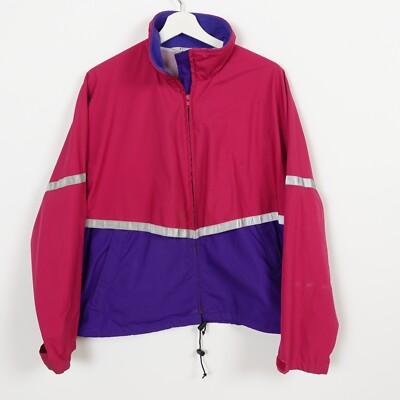 Vintage 80s 90s LL BEAN Womens Running Reflective Jacket Full Zip  