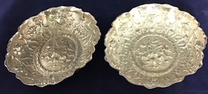 Antique-1900s-STERLING-SILVER-Candy-Bowls-Pair-Of-Two