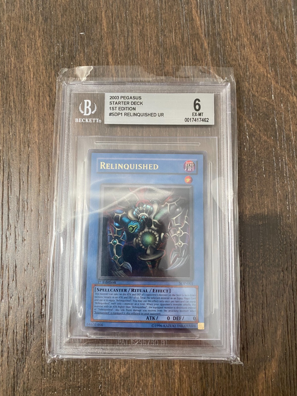 2003 Pegasus Starter Deck 1st Edition SDP1 Relinquished Ultra Rare PSA 6 EX-MT