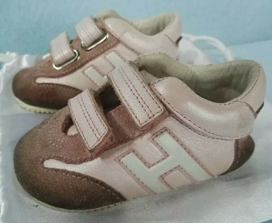 HOGAN JUNIOR N 18 SCARPE OLYMPIA DOPPIO STRAP ROSA NEONATO
