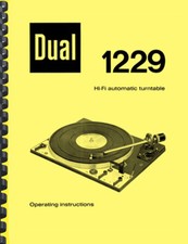 Dual 1229 Turntable OWNERS MANUAL and SERVICE...