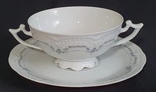 Hutschenreuther Viktoria Iris soup cup with saucer. Vintage Like New