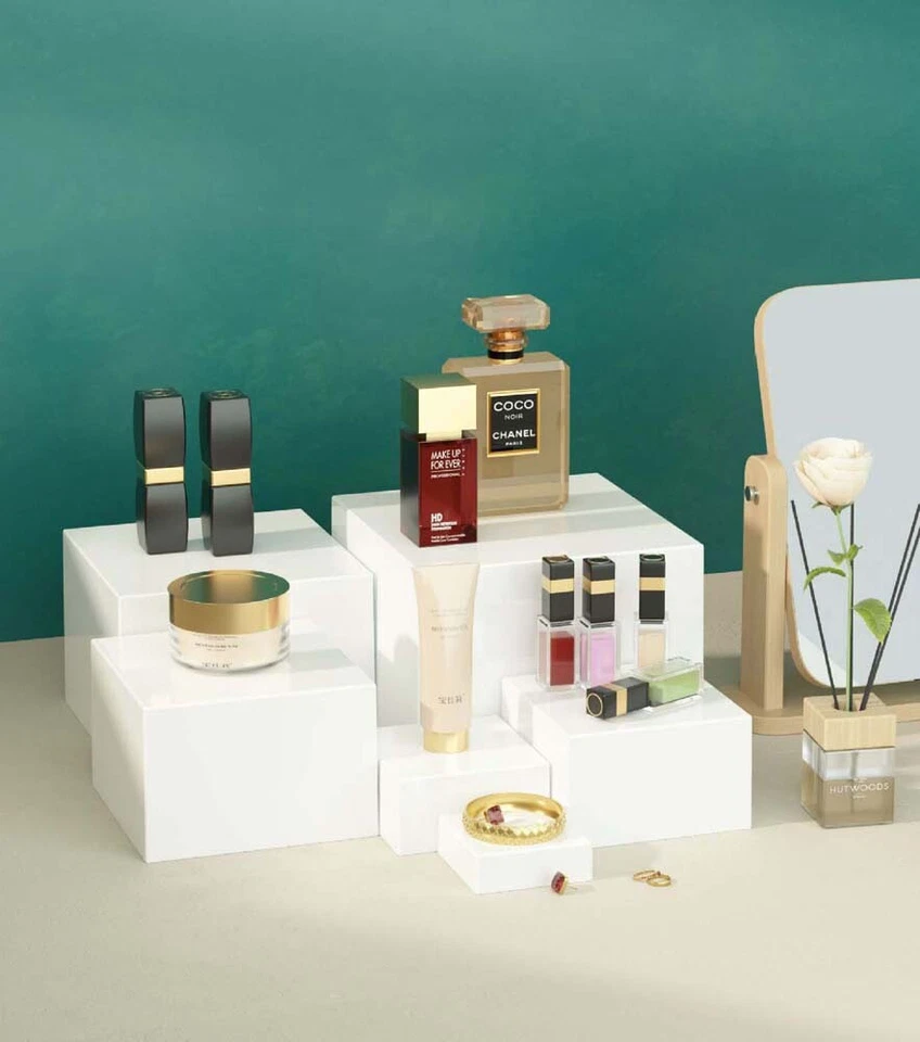 6PCS Buffet Riser Acrylic Hollow Cube Display Nesting Risers for Candy Food AU - image 3 of 4