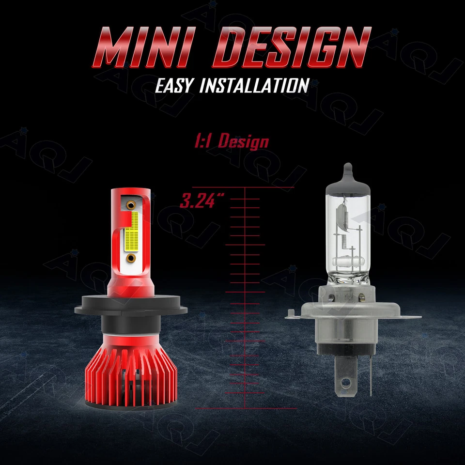 4pcs 5.75" 5-3/4" LED Headlights Hi/Lo For Kenworth W-900A W900A Peterbilt 359 - Image 4 of 4