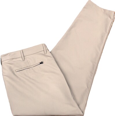 BANANA REPUBLIC TAPERED FIT POLYESTER PANTS KHAKI Sz 40W x 29L