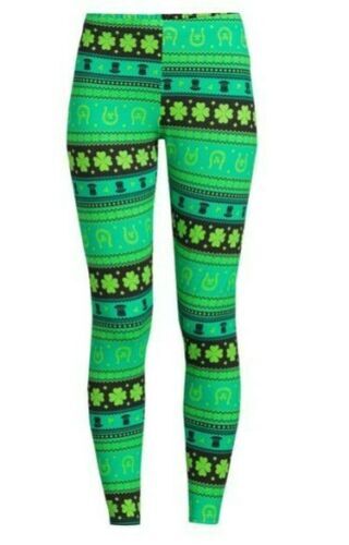 No Boundaries Juniors' Patrick's Day Leggings XL (15-17)
