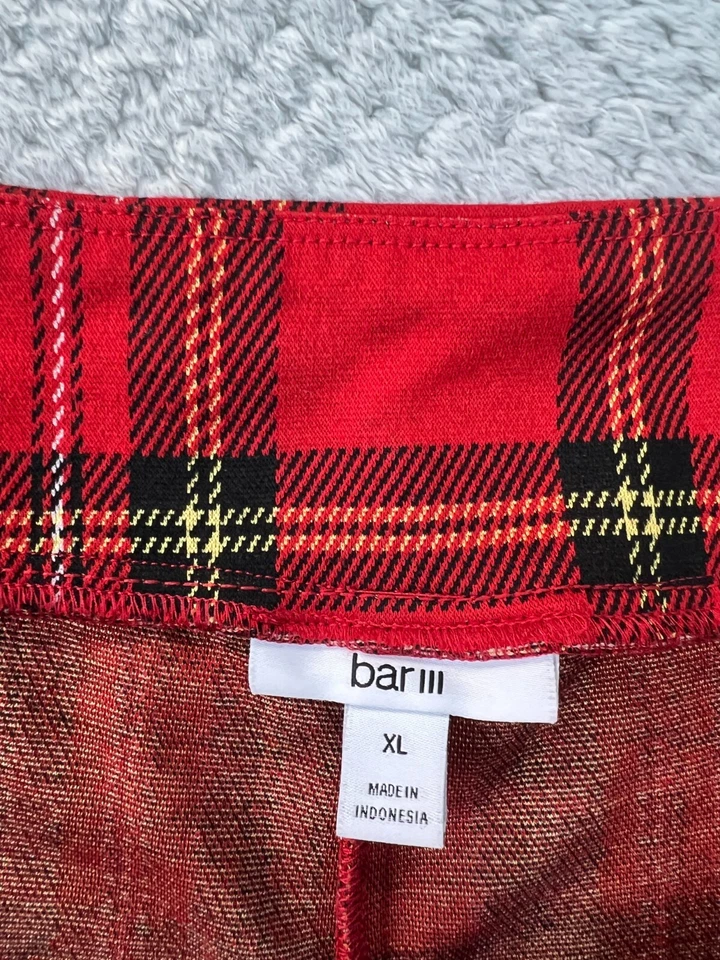 Pantalones de mujer a cuadros escoceses elásticos preppy academia tiro alto club de campo talla XL Foto 3 de 4