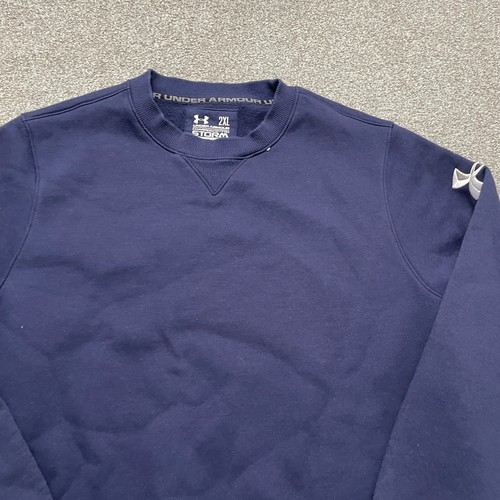 Suéter Under Armour Adulto 2XL XXL Azul Cargado Algodón Tormenta Coldgear Suelto Para Hombres - Imagen 2 de 10