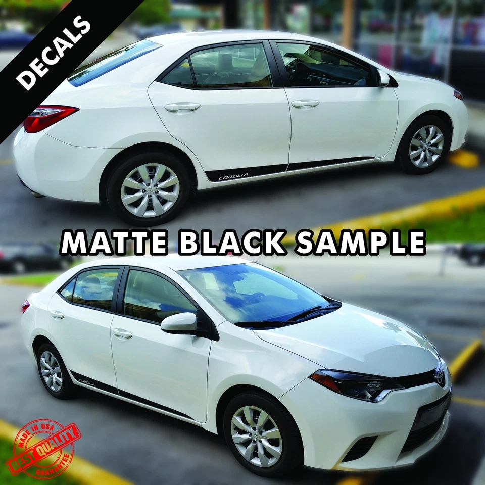 Calcomanías de vinilo para panel basculante rayas laterales precortadas Toyota Corolla 2015 a 2017 |44 Foto 3 de 4