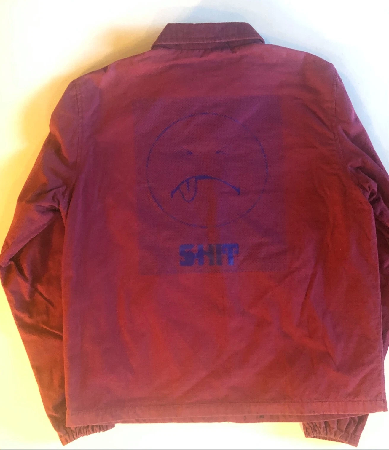 Vintage FA F*cking Awesome SH*T Cotton Ripstop Coach Jacket Size L Maroon 2015 - product detail image 4