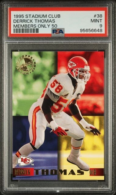 1995 Stadium Club Members Only 50 #38 Derrick Thomas Kansas City Chiefs PSA 9!