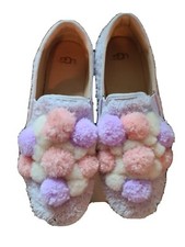 UGG Australia Ricci Fuzzy Pom Pom Slip-On Sneakers Shoes Women's 39 8M