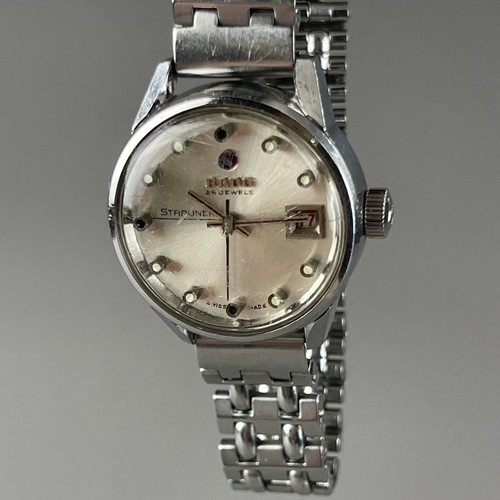 LADO Starliner Vintage Automatic Ladies Watch Silver Dial SS Band Swiss Watch - Picture 10 of 18