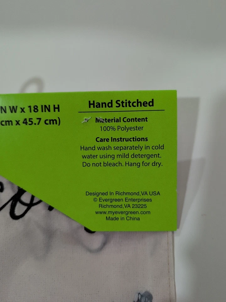 Meadow Creek Hand Stitched Recycled Fabric Embroidered Garden Flag Women Owned - Image 4 of 4