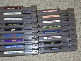 LOT OF 26 NES NINTENDO GAMES - Dr Mario, Gauntlet, Double Dragon 2, And More)