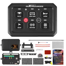 6 Gang Touch Switch For Universal Vehicle SUV Truck UTV ATV RGB 4 Modes 12V 24V