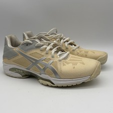 ASICS Gel Resolution 5 E650N Tennis Shoes Cream Silver Women  s Size 7.5