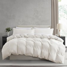 Off White Duvet Cover King King 104" x 90" - Zipper Closure 02 - Off White