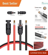 6ft 10AWG Solar Extension Cable with Male Female Connectors for Outdoor Solar...