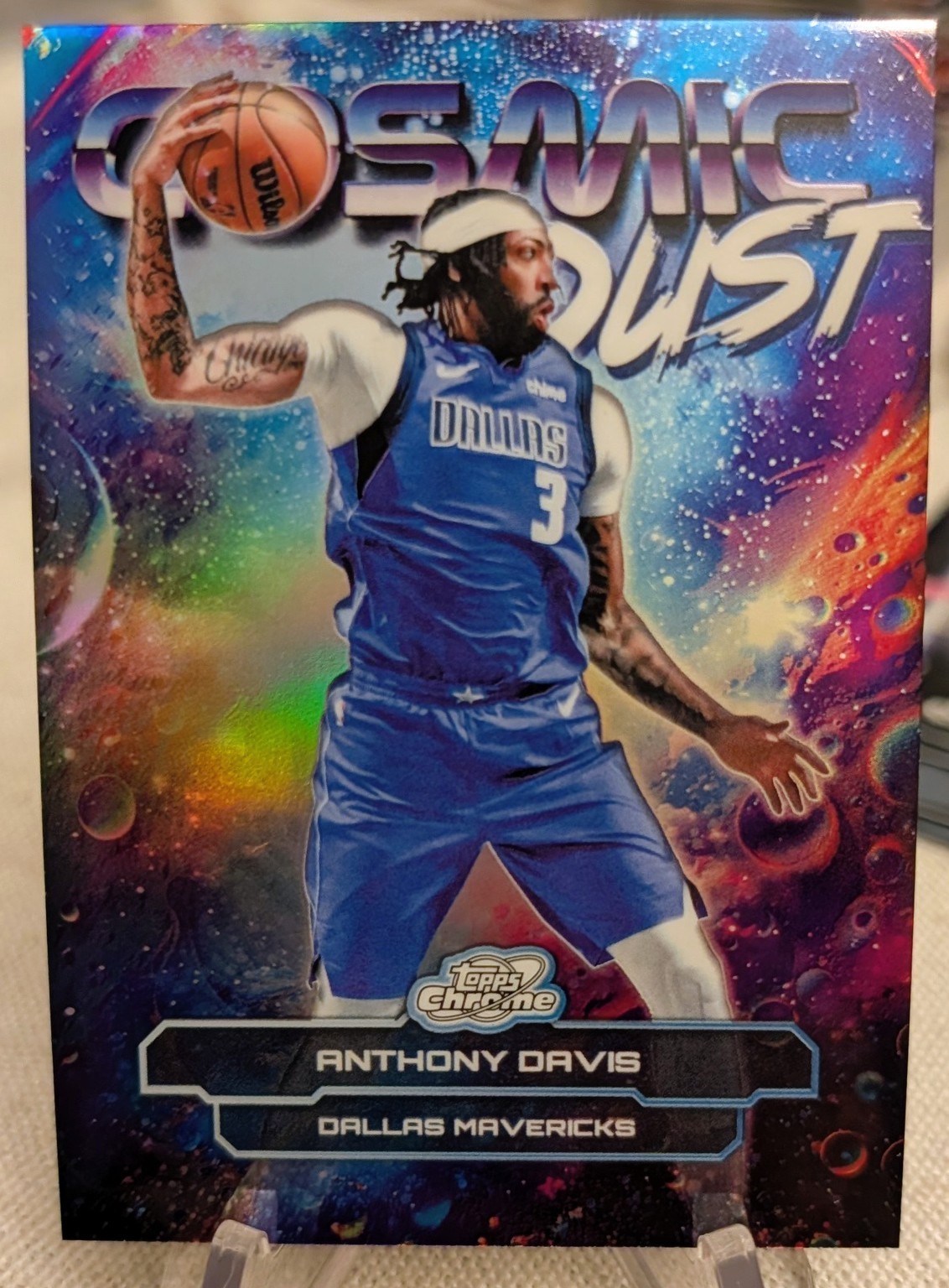 2025-26 Topps Cosmic Chrome Anthony Davis Cosmic Dust Case Hit Dallas Maverick