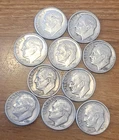 [10 Coin Lot] 90% Silver Roosevelt Dimes 1951 to 1964 - A