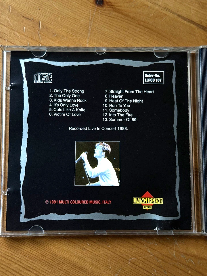 Straight from the heart (live) | Bryan Adams | CD | Order-No. LLRCD 107 - Bild 4 von 4