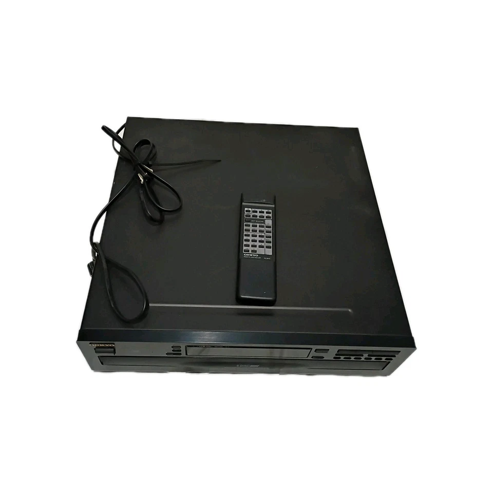 Cambiador de CD de 6 discos Onkyo DX-C380 con control remoto y cables de audio probado funciona Foto 4 de 4