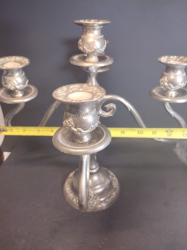 Vintage GSA Godinger Silver Plated Ornate Candelabra 5 Candle Holder - Picture 14 of 14