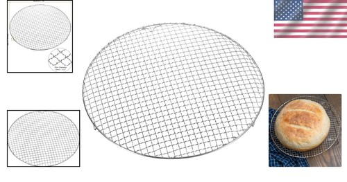 Versatile 16-Inch Grill Rack for Baking, Steaming, and Cooling - Stainless Steel - Picture 2 of 7