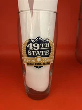 49TH STATE BREWING COMPANY Denali Park Alaska Beer Glass Mancave Bat 0.5L