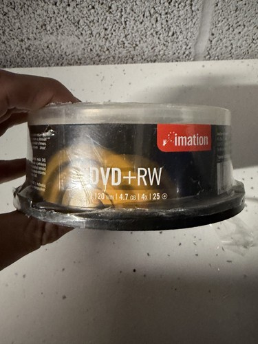 imation DVD+RW Disc 4.7GB 4x Speed Re Writable BRAND NEW SEALED (25 Discs) - Picture 2 of 4