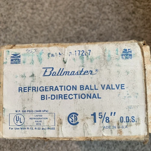 Mueller- AC 17267 - 1-5/8" BALLMASTER® Ball Valve Standard OLD STOCK