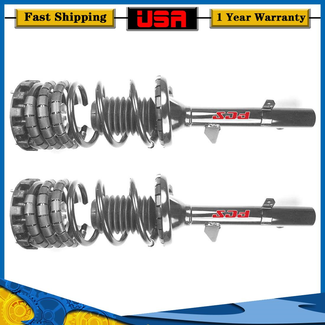 2 Rear Complete Strut & Coil Spring Set 2PCS FCS For Ford Taurus Mercury Sable