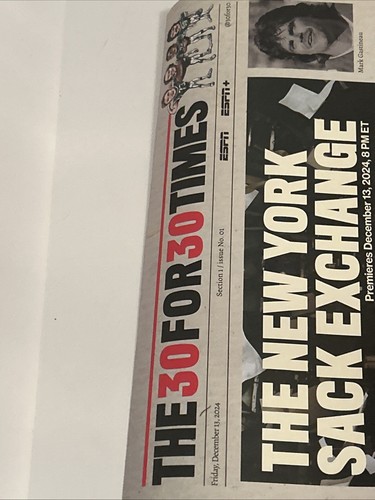 ESPN 30 FOR 30 THE NEW YORK SACK EXCHANGE. ORIGINAL POSTER. ESPN. THE NEW YORK S - Picture 8 of 24