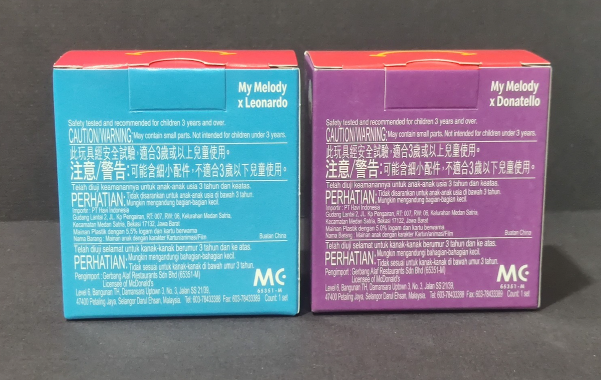 NIB 2025 McDonalds TMNT X Hello Kitty MY MELODY X DONATELLO