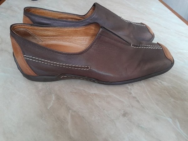 Women Gabor Heels Brown Leather 38 #91JR