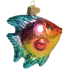 Old World Christmas Glass Ornament, Tropical Angelfish (With OWC Gift Box)