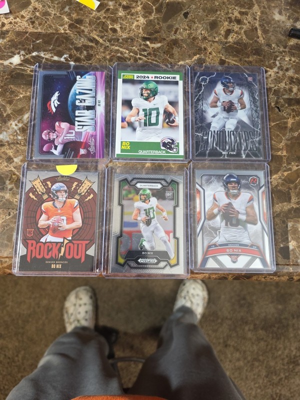 2024-25 Panini Football Bo Nix Broncos Rookie Card Set 7 Cards