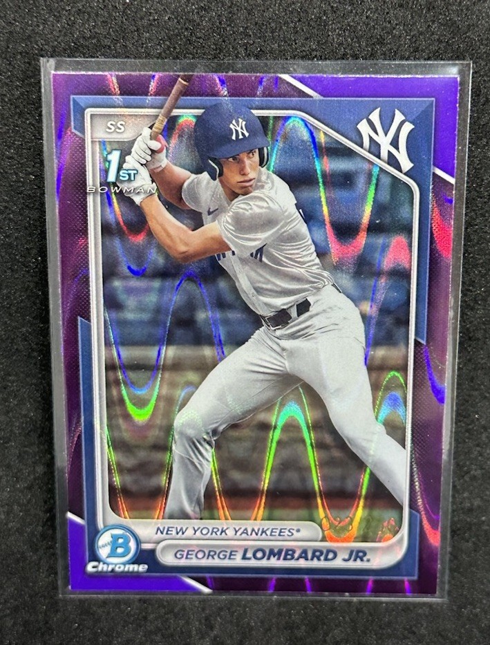 2024 Bowman Chrome George Lombard Jr. #BCP-79 Purple Raywave Refractor /250