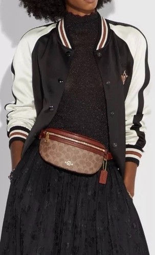 Coach Signature Fanny 39937 Tan Rust/Gold Leather Belt Pack