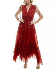 Abito Taylor scollo a V con orlo a fazzoletto - Taglia L - Nuovo con etichette