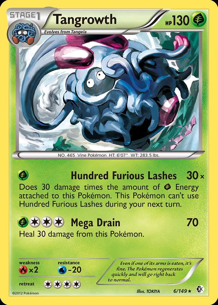 Pokemon Tangrowth (6/172) Boundaries Crossed HP REVERSE HOLO