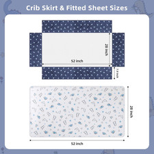 3 PC Crib Bedding Set Boys Baby Crib Dinosaur Bedding Set Fitted Crib Sheet Dust